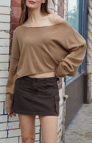 Light Brown Cameron Cropped Sweater image number 1