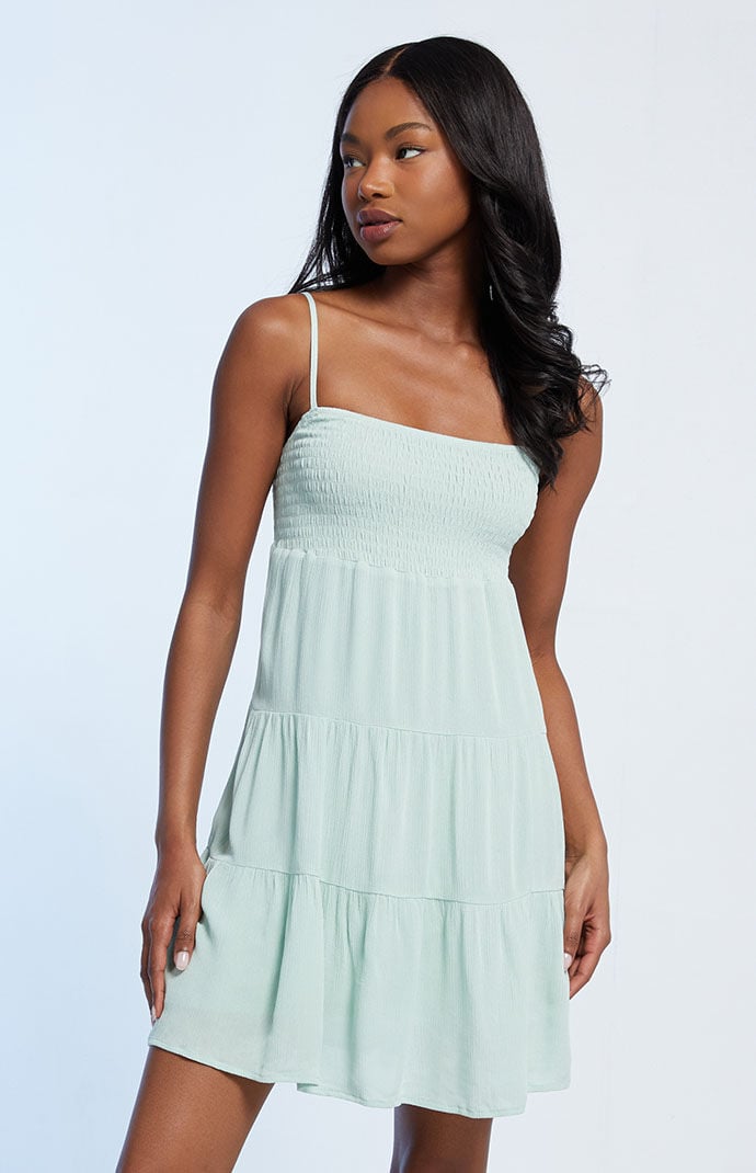 White tiered babydoll sales dress