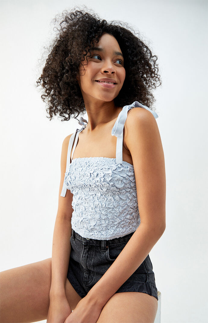 Scrunch Tie Strap Tank Top