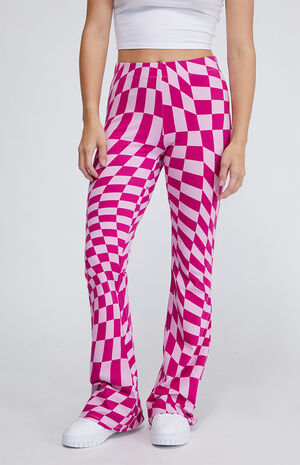Trippy Checker Flare Pants image number 1