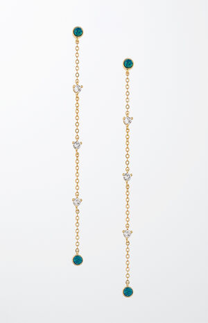 Green Kyocera Opal Earrings image number 1