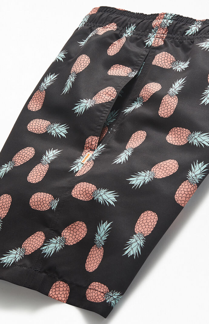 Pineapple Print 17" Swim Trunks