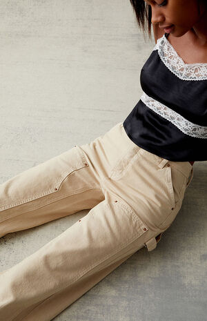 Gray Baggy Cropped Jeans image number 2