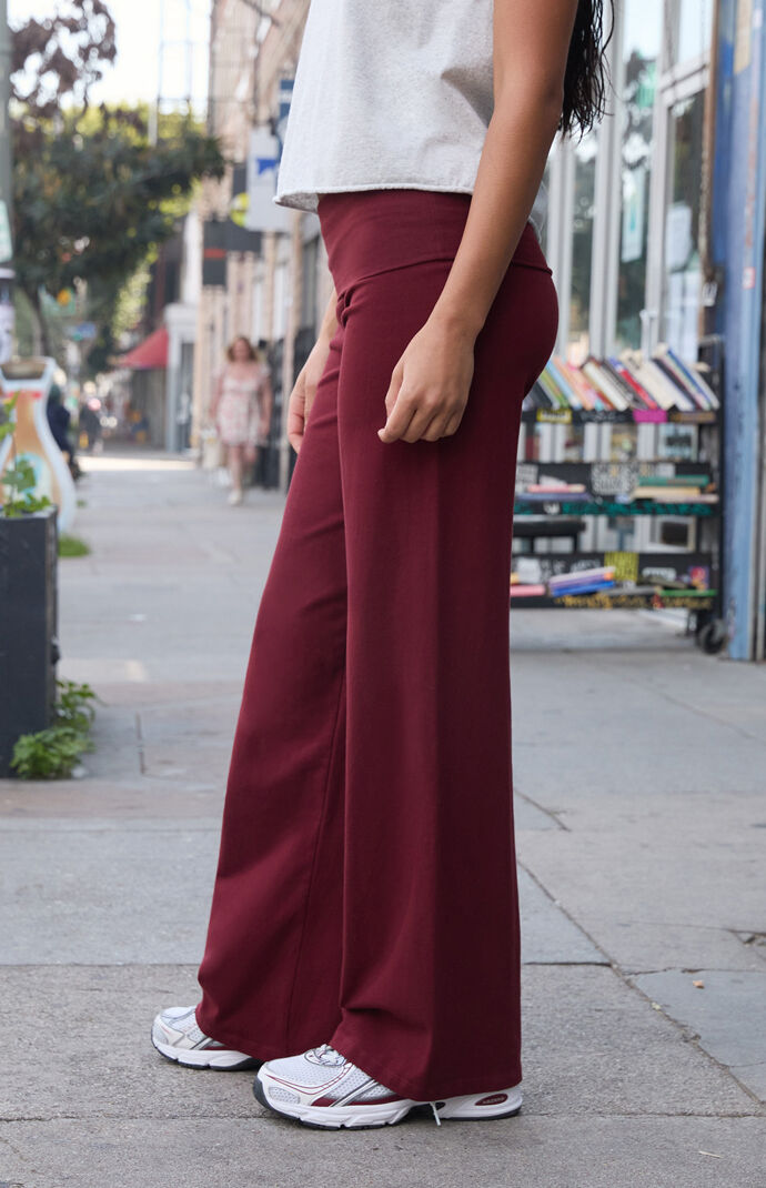 John Galt Burgundy Priscilla Flare Pants