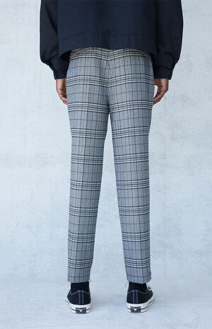 Gray Plaid Menswear Trouser Pants image number 4