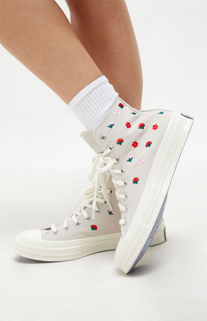 Converse Eco Chuck 70 Floral Embroidery High Top Sneakers PacSun