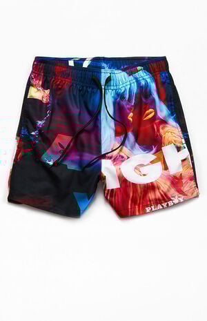 By PacSun Double Feature 15" Swim Trunks image number 1