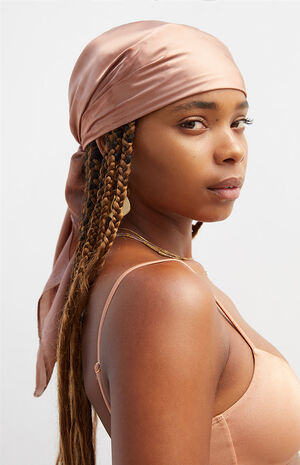 Latte Satin Scarf image number 4