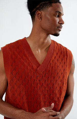 Burnt Orange Sweater Vest image number 1