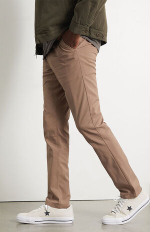 Khaki Slim Chino Comfort Stretch Pants image number 3