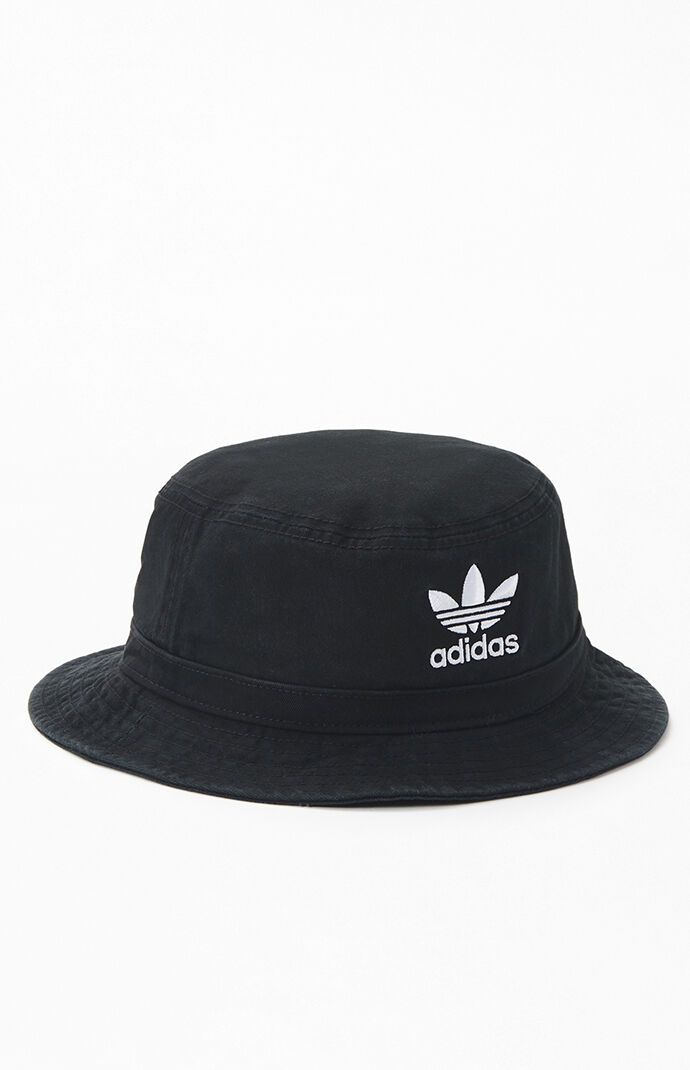 adidas washed black bucket hat