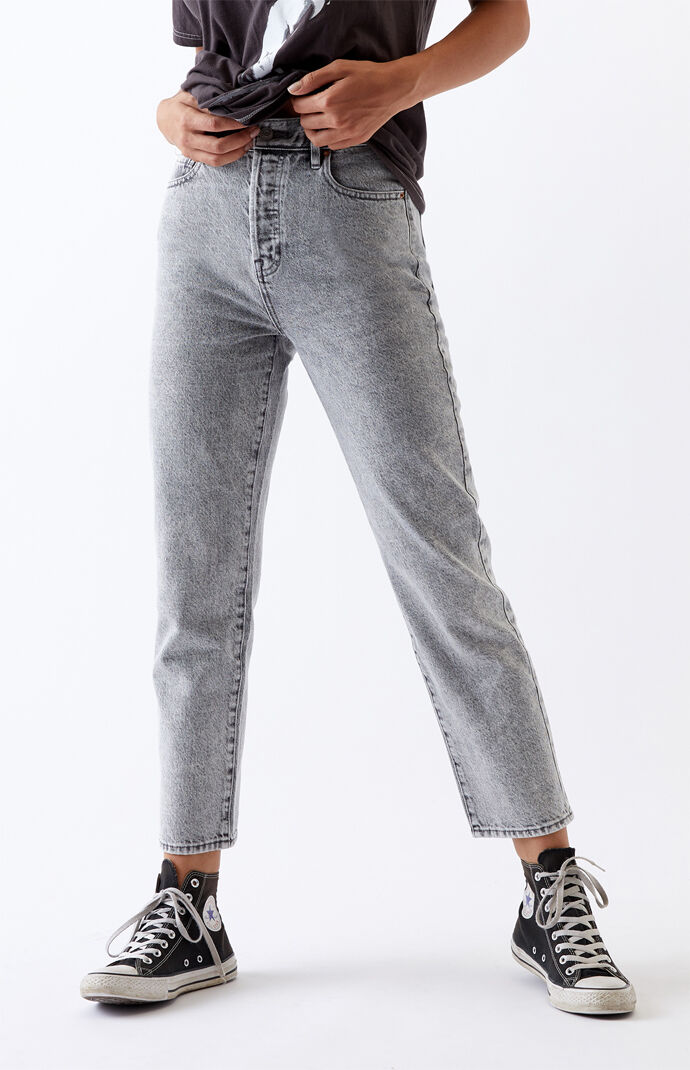 PacSun Gray High Rise Straight Leg Jeans at PacSun.com