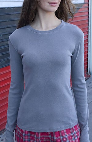 Light Gray Ainsley Long Sleeve Top image number 1