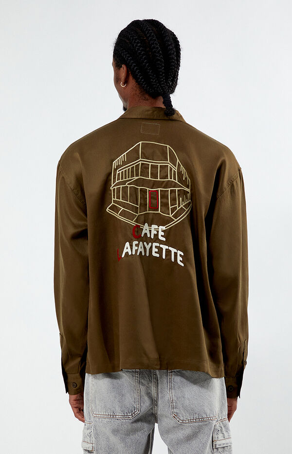 Pacsun Embroidered Classic Long Sleeve Camp Shirt