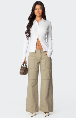 Morgan Low Rise Carpenter Jeans image number 1