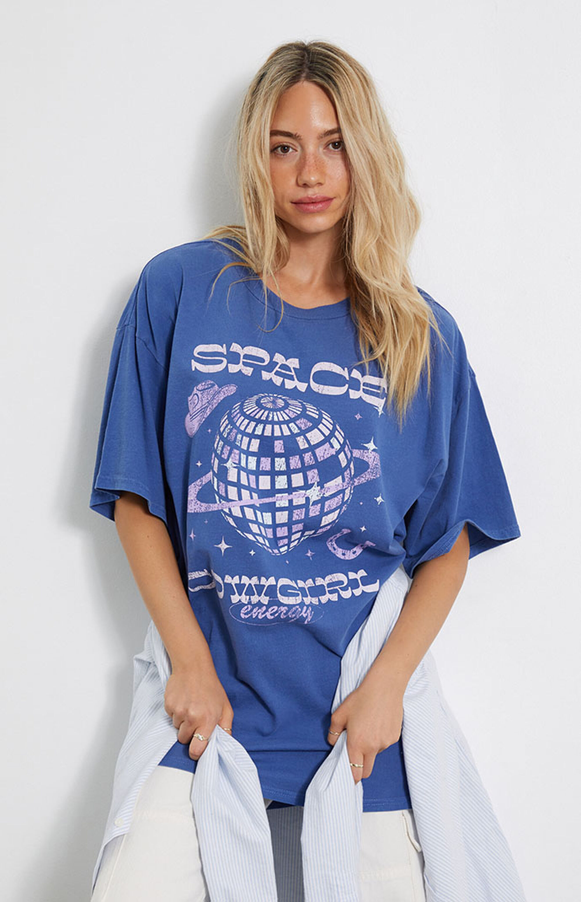 Golden Hour Space Cowgirl Energy Oversized T-Shirt