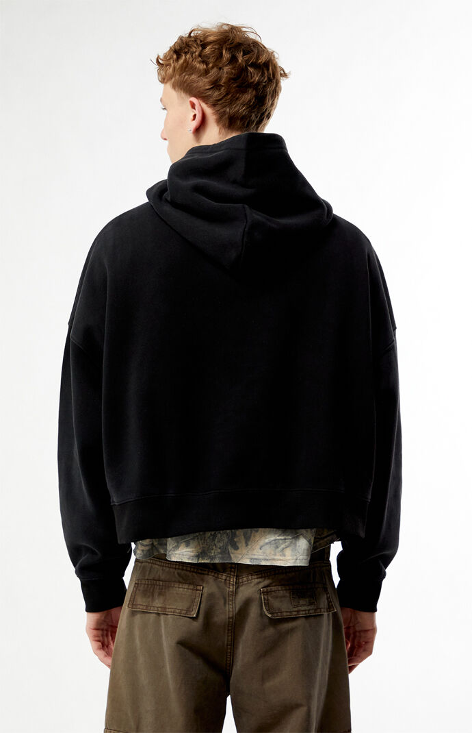 Pacsun Black Tokyo Raw Applique Cropped Hoodie