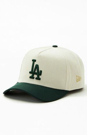 New Era Los Angeles Dodgers Corduroy 9FORTY Snapback Hat in Hunter Green