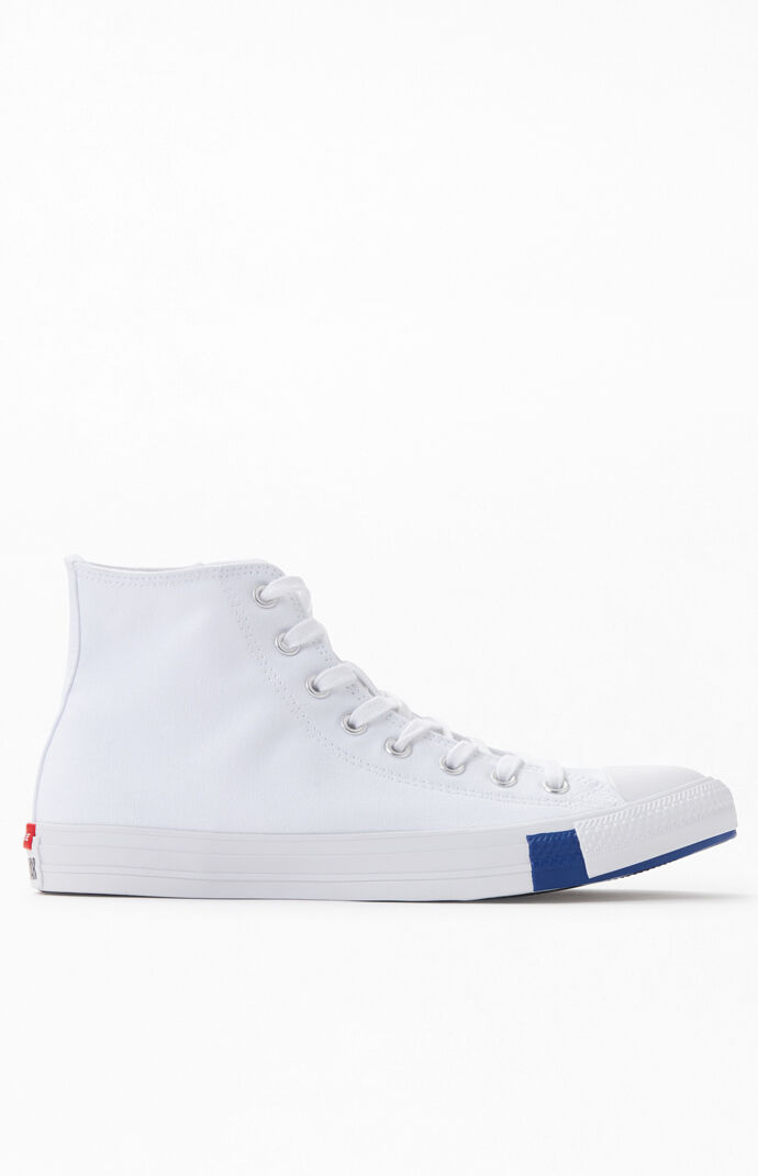 Converse White Chuck Taylor All Star Multi Logo High Top Shoes Pacsun