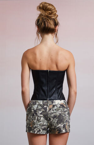 Jovie Studded Faux Leather Tube Top image number 4