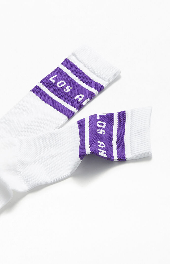 LA Gym Striped Crew Socks