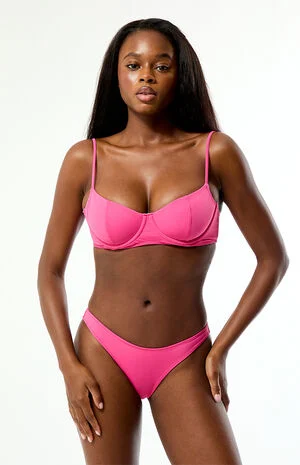 Magenta Rae High Cut Bikini Bottom image number 1