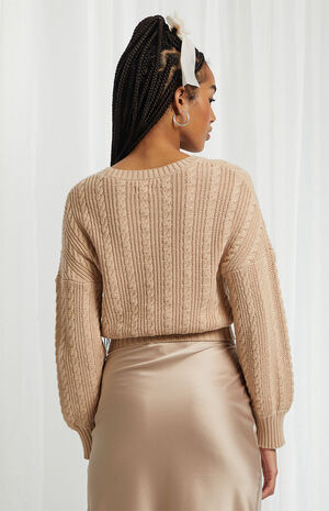 Fawn Cable Stitch Sweater image number 4