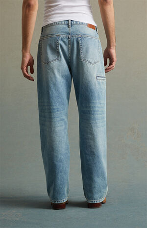 Tinted Light Indigo Baggy Jeans image number 4