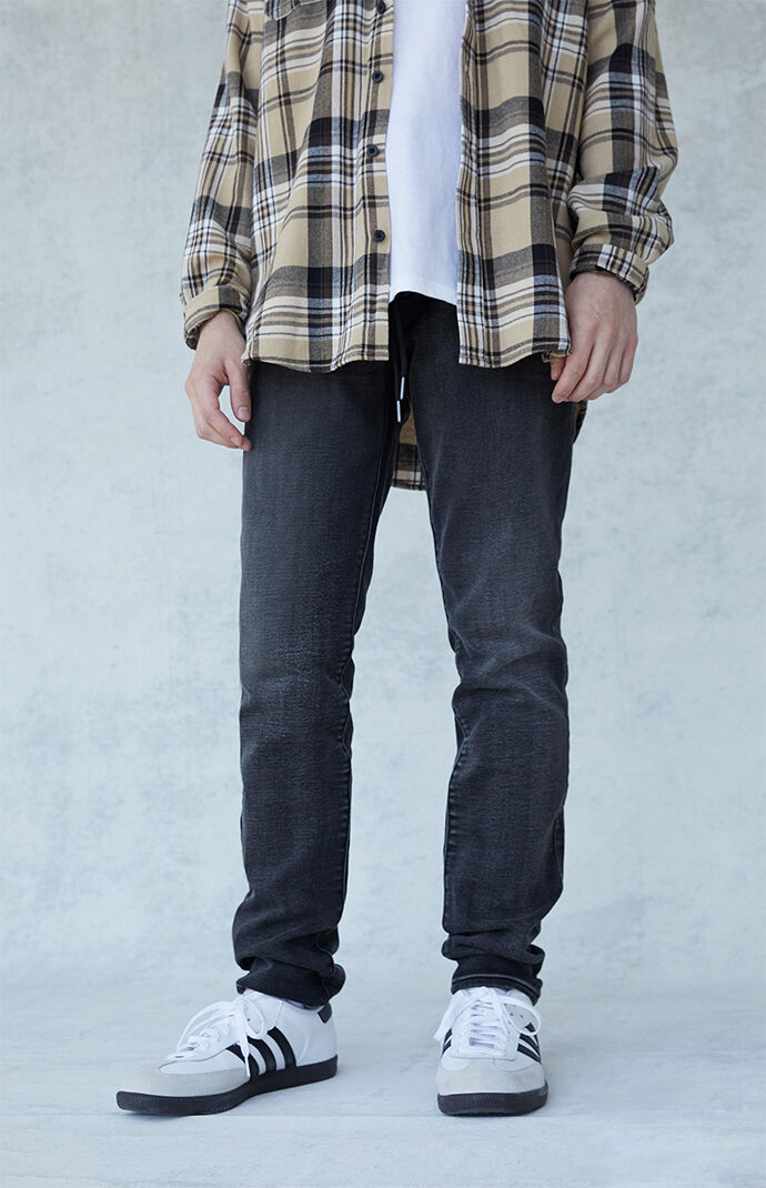 Stacked Skinny Drawcord Jeans