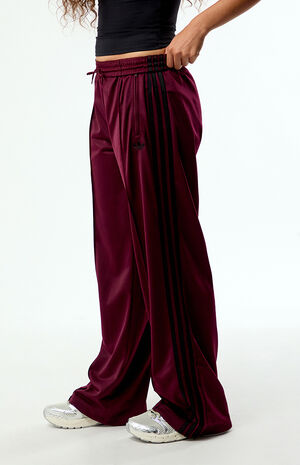 Maroon Firebird Loose Track Pants image number 3