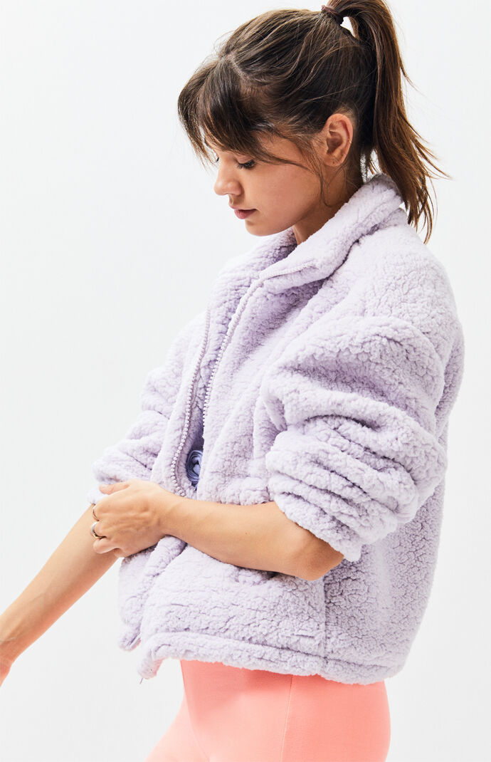 Purple sherpa jacket