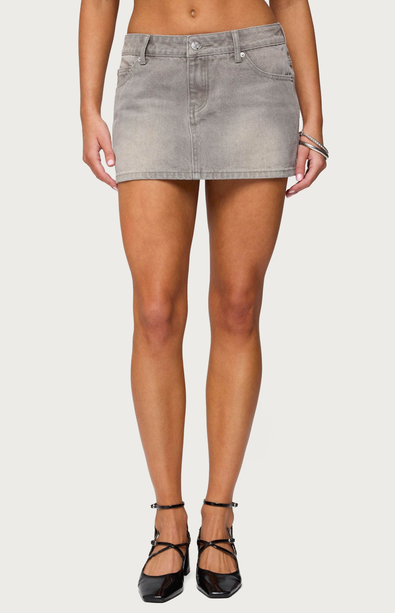 Edikted Chiara Denim Micro Skirt