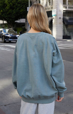 Green Erica Oversized Crew Neck Sweatshirt image number 4