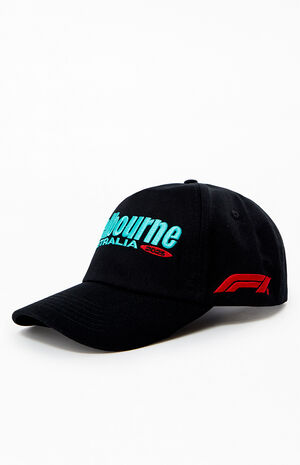 x PacSun Black Melbourne Australia Southern Land Twill Snapback Hat image number 4