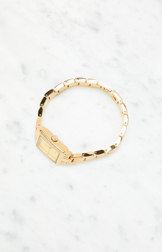 Gold Square Watch
