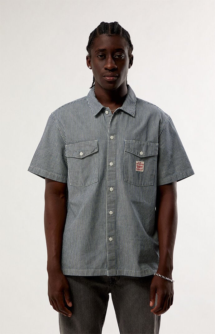 Levi's Striped Worker Short Sleeve Shirt