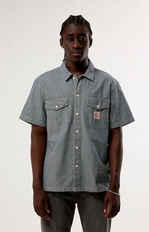 Striped Worker Short Sleeve Shirt image number 1