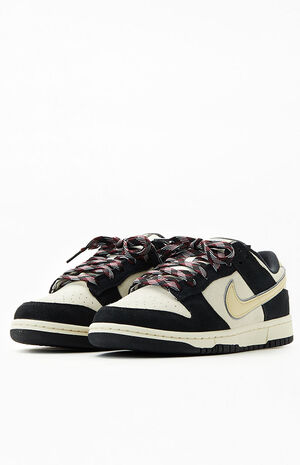 Black Team Gold Dunk Low LX Shoes image number 2