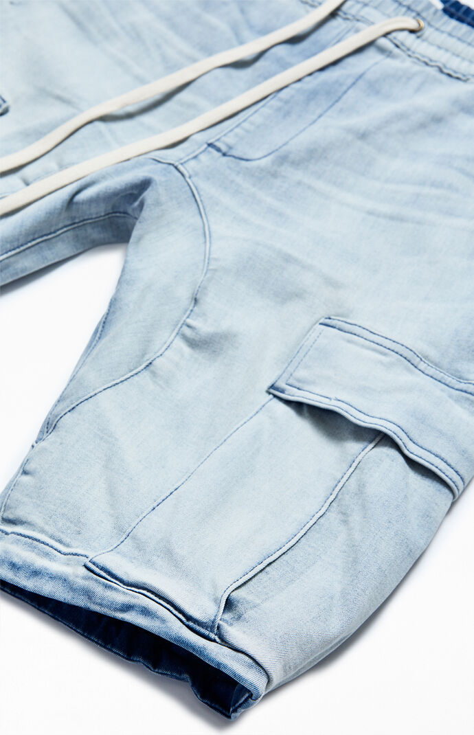 Peter Light Slim Cargo Denim Shorts