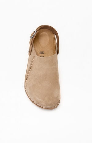 Lutry Premium Suede Clog Taupe image number 5