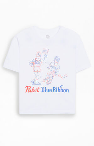 Pabst Blue Ribbon Sports Cropped T-Shirt image number 1