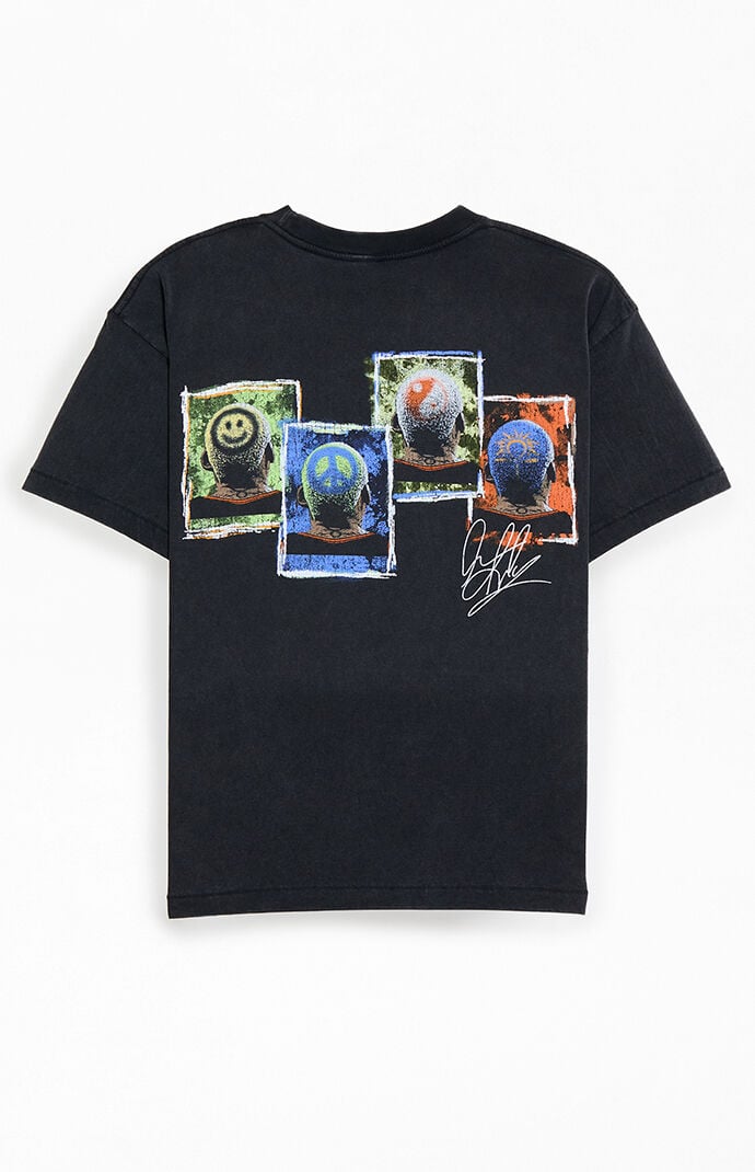 RODMAN BRAND Men's Sign of the Times T-Shirt in Washed Black - Size Large