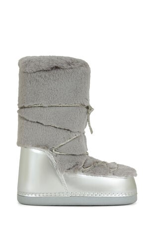 Women's Karmela Silver Flatform Snow Booties image number 1