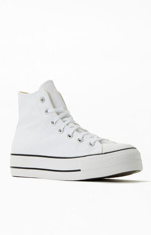 White Chuck Taylor Platform High Top Sneakers