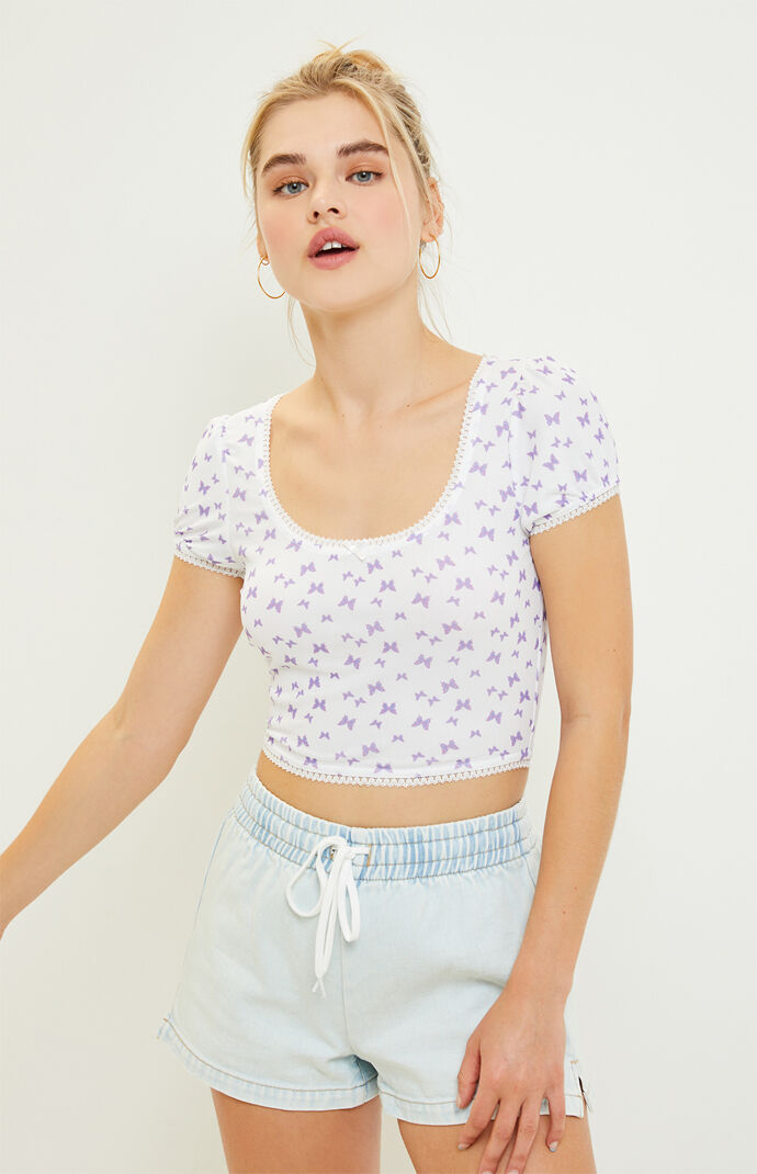 Mesh Bow T-Shirt