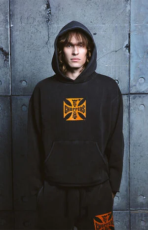 Orange Core Logo Hoodie image number 2
