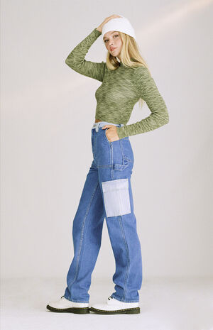 Colorblock Boyfriend Cargo Carpenter Pants image number 1