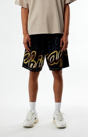 Chicago Bulls Big Font Mesh Basketball Shorts image number 2