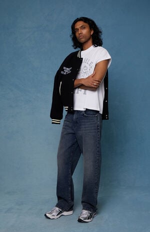 Dylan Baggy Jeans Dark Washed Blue image number 1
