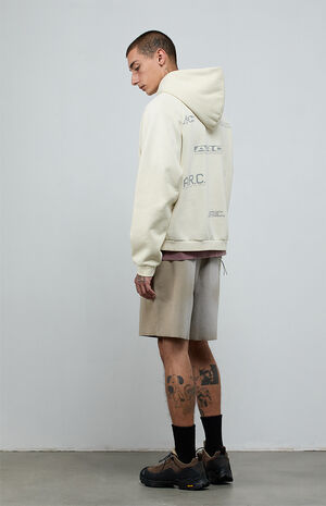 1183&nbsp;Light Gray Vintage Wash&nbsp;Heavyweight Raglan Oversized Fleece Hoodie image number 6